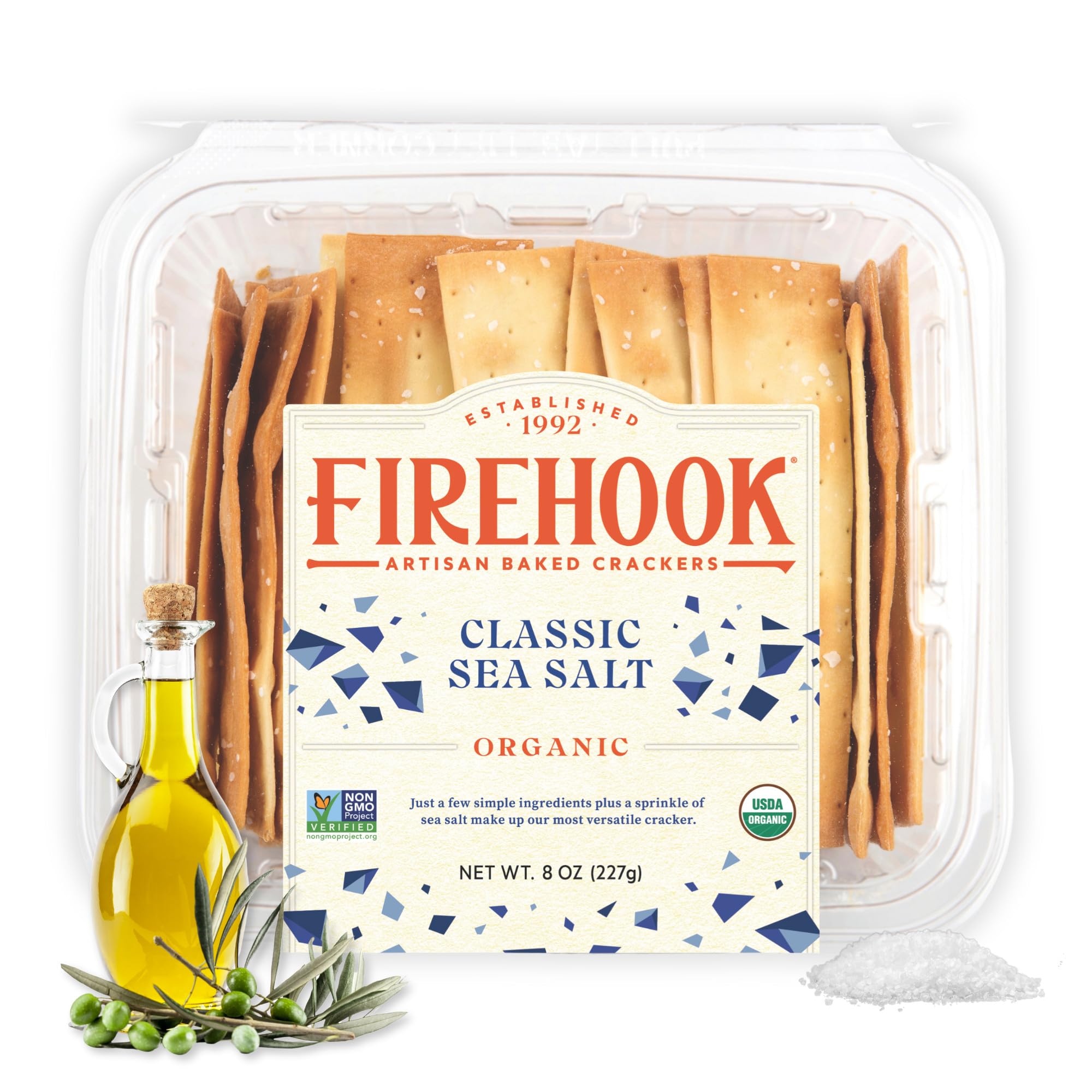 Amazon.com: Firehook Sea Salt Crackers – Artisan Baked, Uniquely